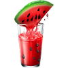 Saftige Wassermelone im Glas