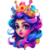 Princess with bright eyes