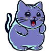 Chat bleu mignon