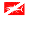 Dive Shark Diver Down Flag Scuba Diving Master