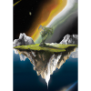 Flying Island Outer Space