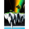 Flying Island Outer Space