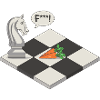 Joueur d’échecs à motif drôle