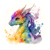 Tier Drache fantasy und niedlich