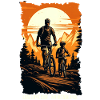 Padre e figlio mountain bike mountain biker regalo