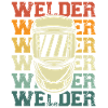 Welding helmet in retro style