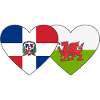 Dominican Republic Wales Flag Heart