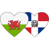 Wales Dominican Republic Flag Heart