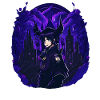 Goth Anime Girl dark night