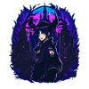 Goth Anime Girl Vaporwave