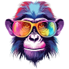 Djimbo the bespectacled monkey