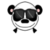 cool panda bear with sunglasses