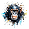Chimpanzee watercolour