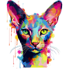 Farbenexplosion Katzenkunst