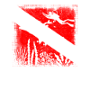Scuba Dive Flag Deep Diving Divemaster Instructor