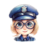 Dessin d’aquarelles de policière
