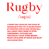 Rugby Definition Language English