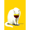Katze mit Wein