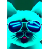 Katze mit Sonnenbrille