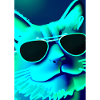 Katze mit Sonnenbrille