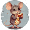 Mouse with chocolate bar