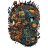Trippy Explosion - Psychedelic Motif