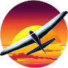 Glider in the sunset