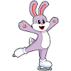 Lapin patins à glace