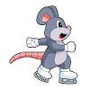 Souris patins à glace