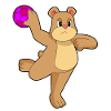 Bear Handball Player Handball