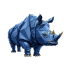 Rhino-Vektorsymbol: Polygonale Buntglaskunst