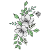 White and gray flower