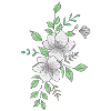 Fleur blanche et grise