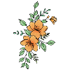 Orange and black flower