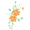Orange and white flower