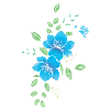 Fleur bleu et blanche