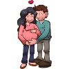 Cartoon Pregnant Couple