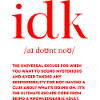 I don't know Definition English
