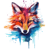 Renard aquarelle, Fox