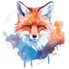 Renard aquarelle, Fox