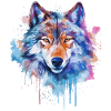 Aquarell Wolf