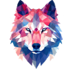 Geometrical Wolf Head