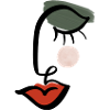 Visage abstrait d’une femme