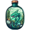 Dessin de bouteille océanique
