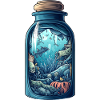 Ocean Bottle Drawing