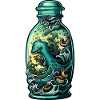 Dessin de bouteille océanique
