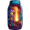 Mystic Candle Bottle Drawing