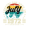 July 1972. Birthday gift July 1972.