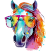 Mana the bespectacled mare