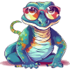 Ik the spectacled lizard